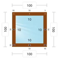 Мягкое окно 100x100 см для веранды, беседки